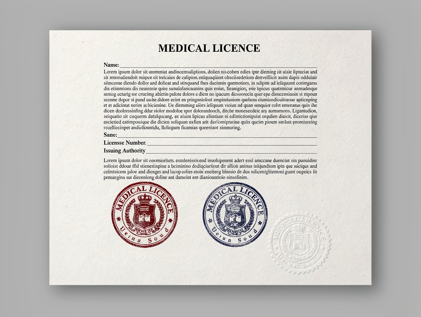State of Oklahoma official chiropractic practitioner license certificate No. 3440